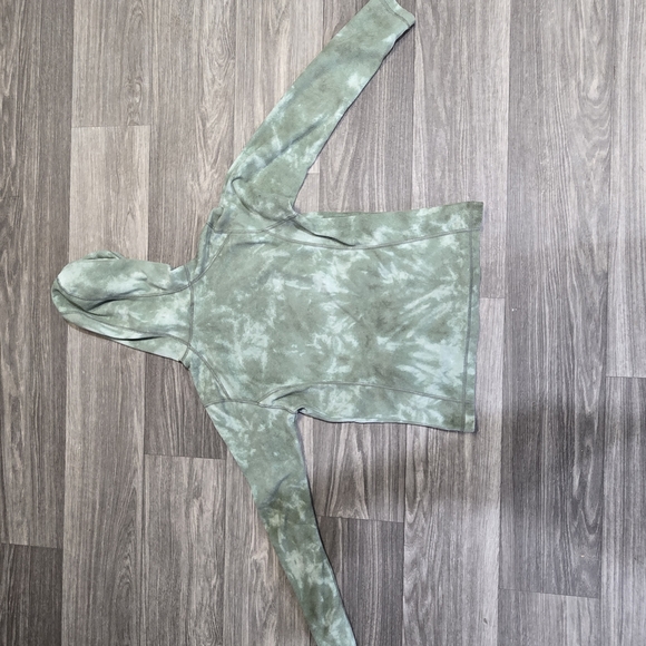 Patagonia Fleece Synchilla Pullover Hoodie Womans Size M Green Pink Pocket - Picture 6 of 8